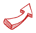 Arrow - Hand Drawn Red